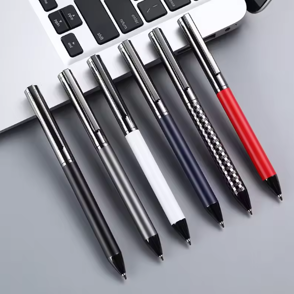 New Luxury Multicolor Ink Pen with Customized Logo, Ideal Gift for Smooth Ink Lines and Comfortable Feel 