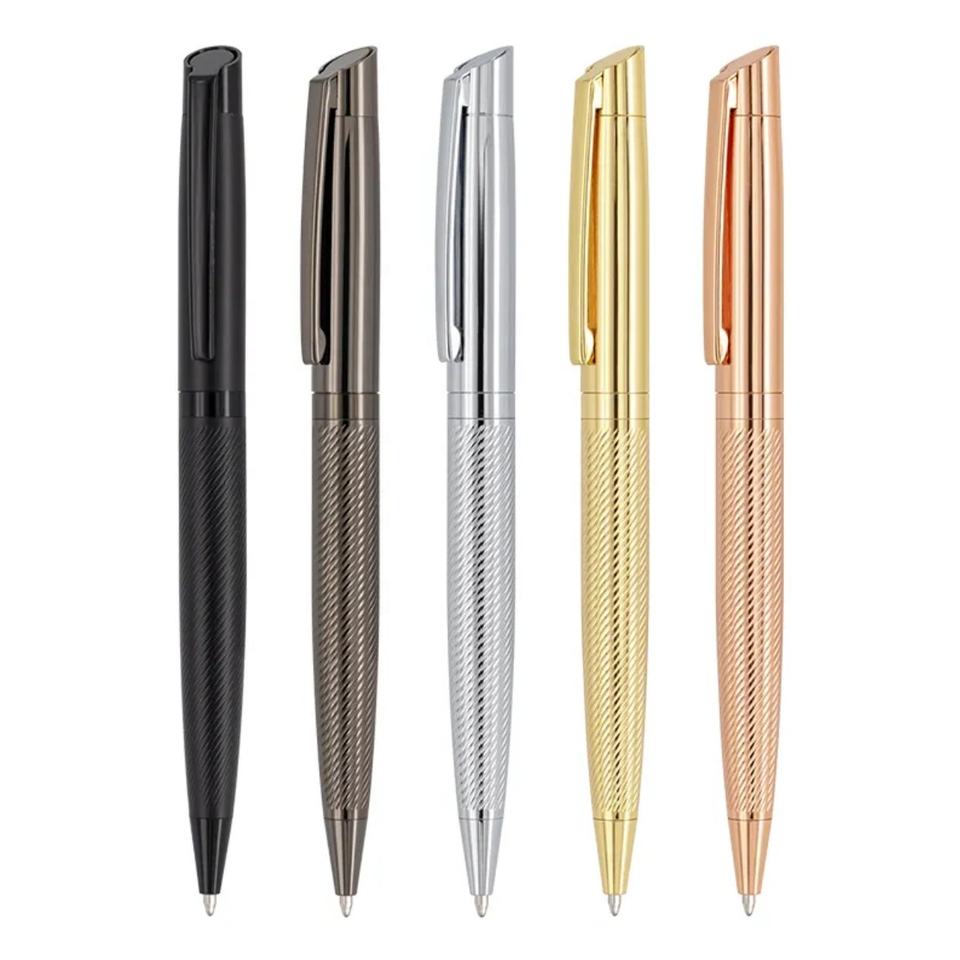 High-end, durable, luxurious custom corporate logo engraved metal ballpoint pen 