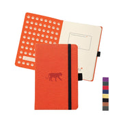 Sổ tay bỏ túi lưới A6 Dingbats Động vật hoang dã, bìa cứng da PU, nhật ký nhỏ, khóa cài đàn hồi, kẹp bút, dây đánh dấu trang, công việc A5, quà tặng.