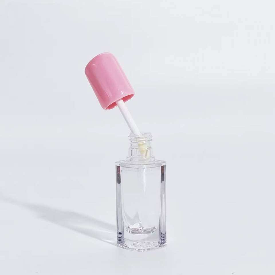3.5ml Plastic Empty Lip Gloss Tube with Screw Cap, Refillable, Custom Pink, for Lip Care and Cosmetic Storage 