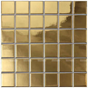 Square Glossy Gold MOSAIC Tiles 48x48mm 