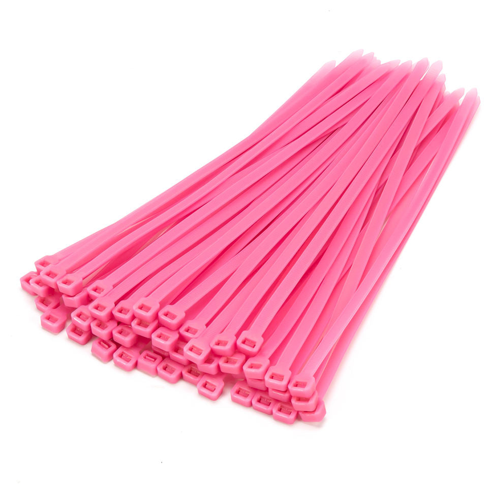 Pink nylon 66 self-locking cable tie good discount 7.6*400mm anti-UV plastic PA66 