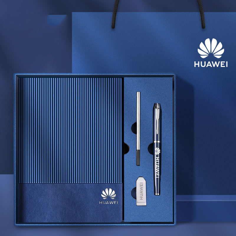 Bộ Quà Tặng Sổ Tay Văn Phòng Phẩm A5 Tùy Chỉnh Cao Cấp, Thay Ruột, Kèm USB, Bút Và Hộp Da Doanh Nghiệp