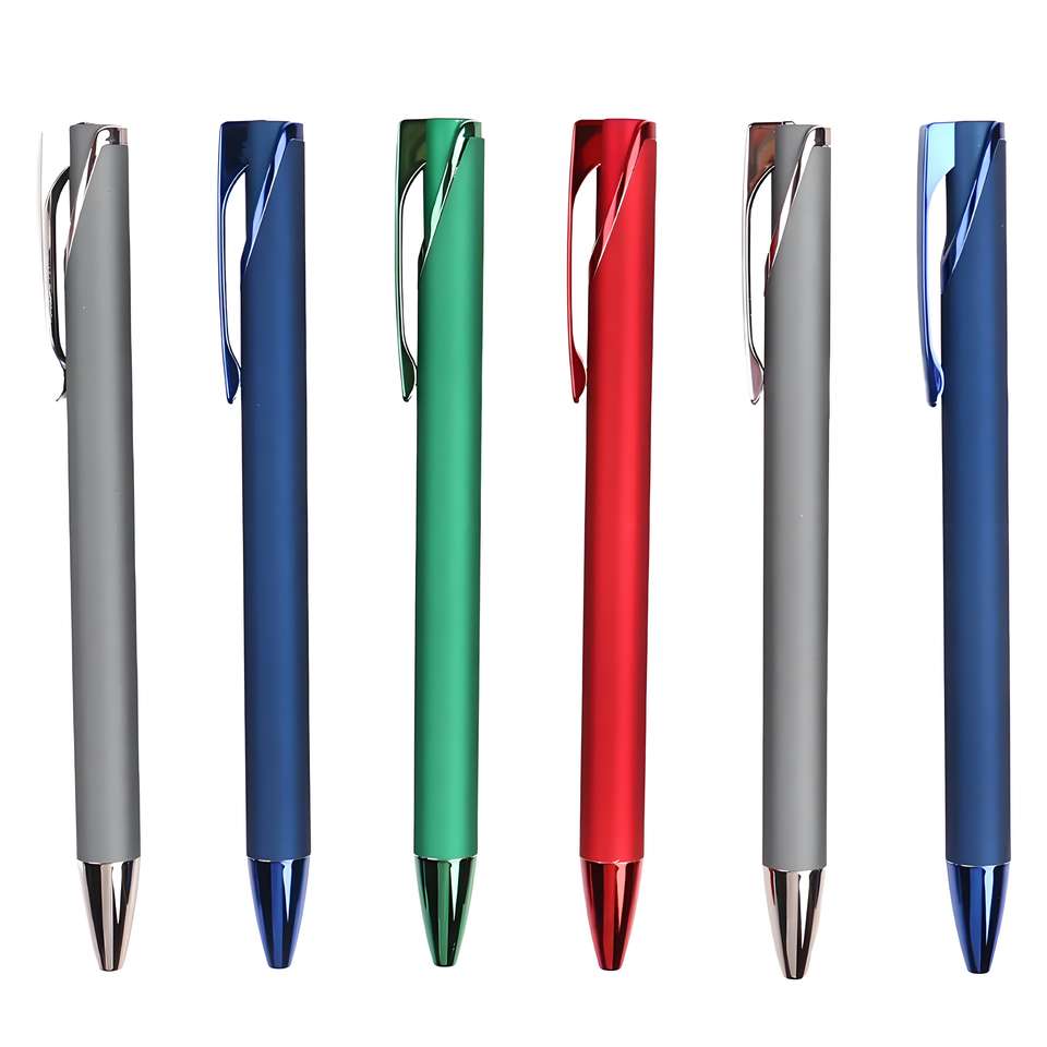 High quality laser engraved logo custom promotional aluminum metal ballpoint pen 