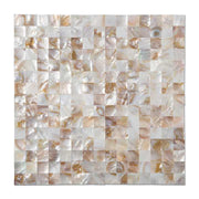 Natural White Mother of Pearl Mosaic Tiles Without Mortar Made in Thailand