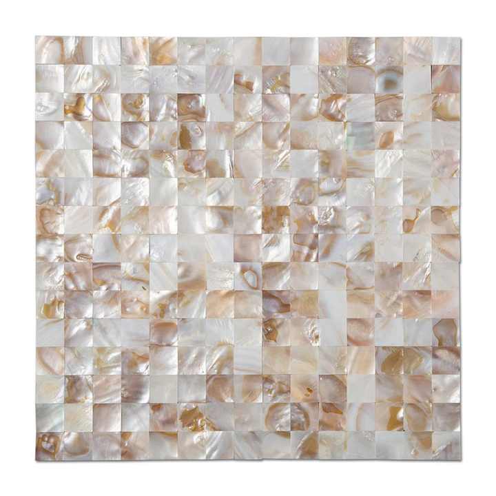 Natural White Mother of Pearl Mosaic Tiles Without Mortar Made in Thailand