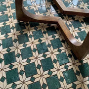 Dark Green Beige Natural Marble Mosaic Tiles
