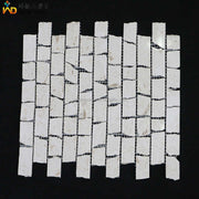 Milky white marble mosaic tiles 