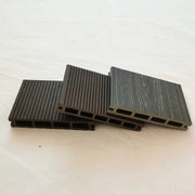 Custom modern design outdoor garden cladding, hollow extruded wood plastic composite flooring with accessories, waterproof, anti-slip 