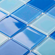 GLASS MOSAIC 48x48, TURQUOISE, VINTAGE STYLE, 4MM, FOR WALL 