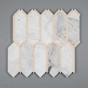 Beige White Marble Hexagon Mosaic Kitchen Wall Tiles