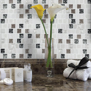 Popular 15/23x23x8mm polished crystal glass &amp; resin mosaic tiles 