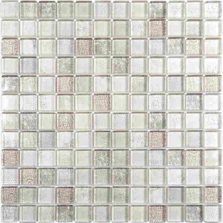 Modern glass mosaic tiles 23x23x8mm wild animal puzzle design 