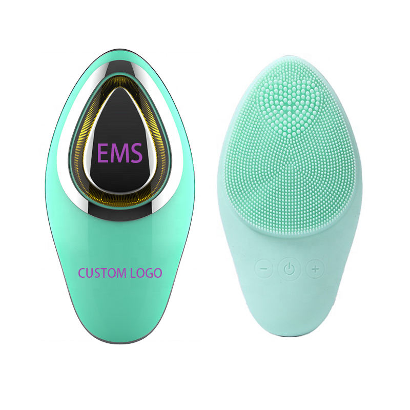 High-end facial cleansing brush, used for Spa, thermal vibration facial cleansing device for skin, whitening, cleaning pores and exfoliating 