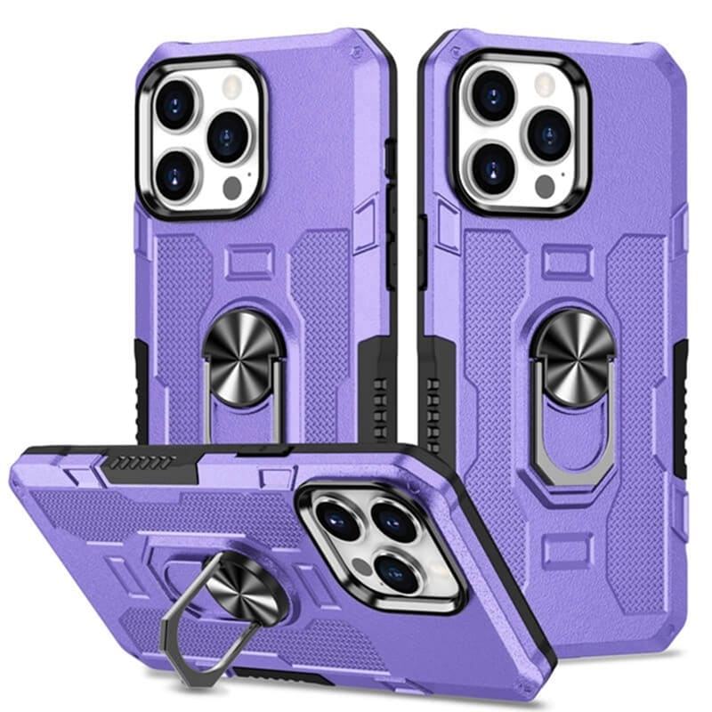 Super durable shockproof armor case with ring holder for iPhone 16 15 14 13 Pro 