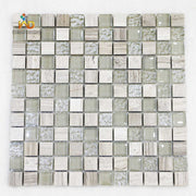 Anti-slip marble and glass mosaic tiles for outdoor swimming pool 