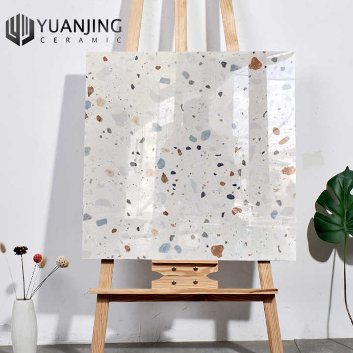 Terrazzo glossy color ceramic tiles old tiles 600x600mm 
