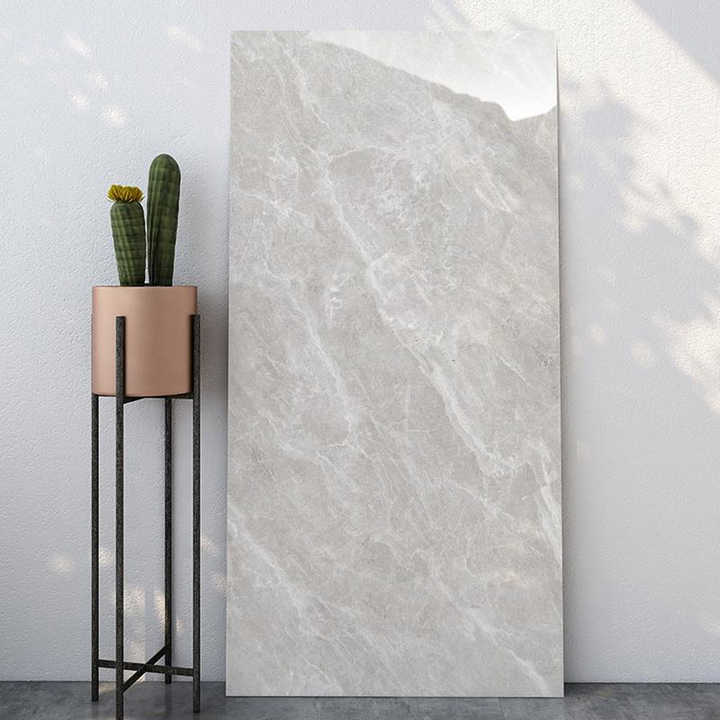 Nordic style large size polished tiles 750x1500mm, full body marble slab, polished, porcelain glaze, living room 