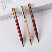 Elegant and sophisticated slim wooden ballpoint pen, used for office, rosewood and maple material, DIY pen. 