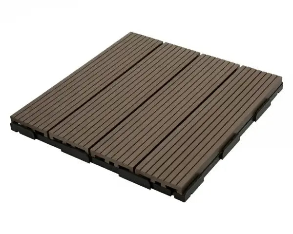WPC outdoor flooring panels, anti-slip, waterproof, 18mm, modern square design 