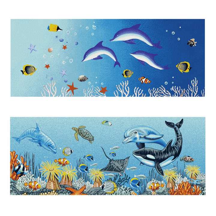 Blue Ocean Dolphin Ceramic Mosaic Custom Pattern 