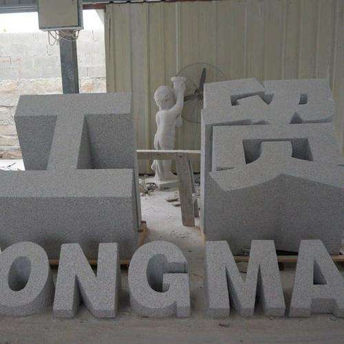Custom 3D granite outdoor billboard, eco-friendly, sustainable. 