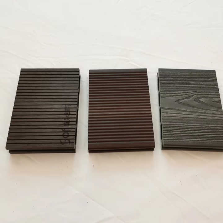 WPC embossed outdoor flooring, composite wood plastic floor panels 