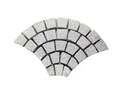 Durable white fan-shaped granite tiles 