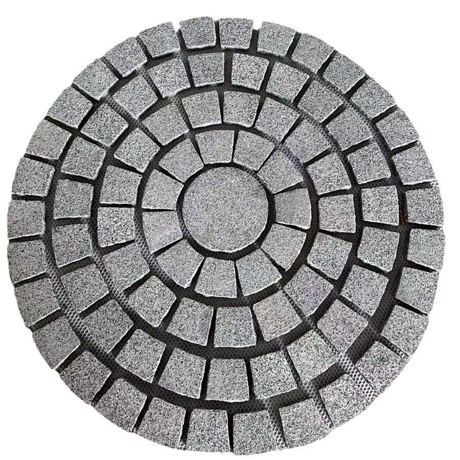 Durable round granite paving stones 