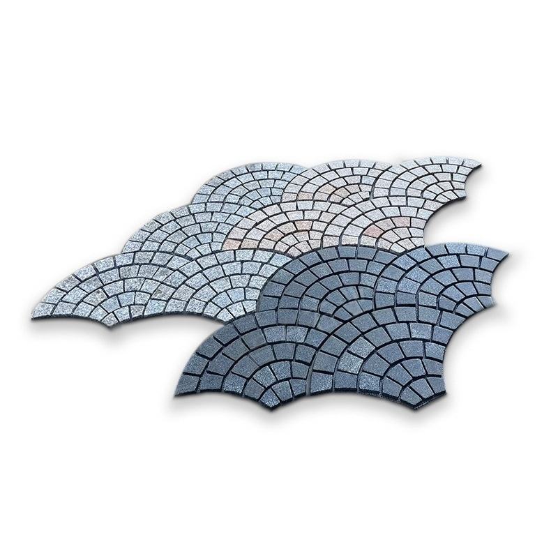 Solid mesh round granite paving for outdoor projects 
