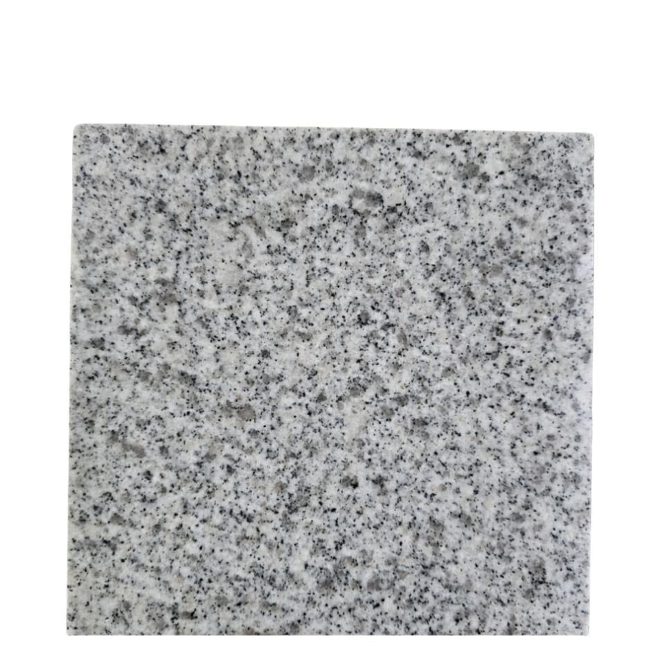 Classic white grey granite countertop, polished and fire hammered, for wine cellar, stairs, laundry room 