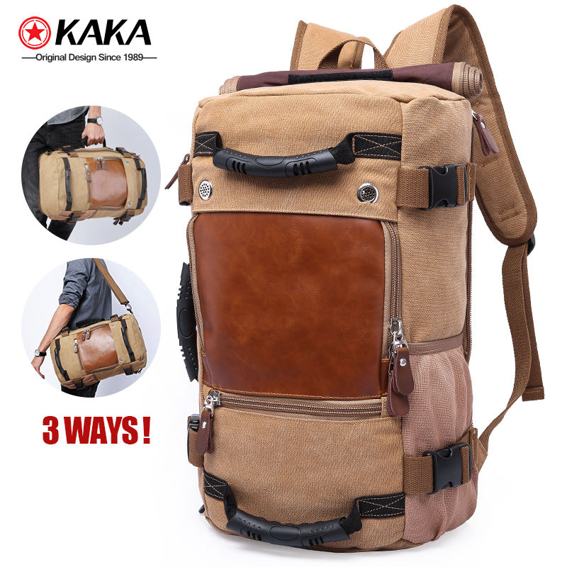 BANGE Shock Discount from Factory Large Capacity 40L Multi-function Men's Canvas Backpack for Outdoor Hiking 