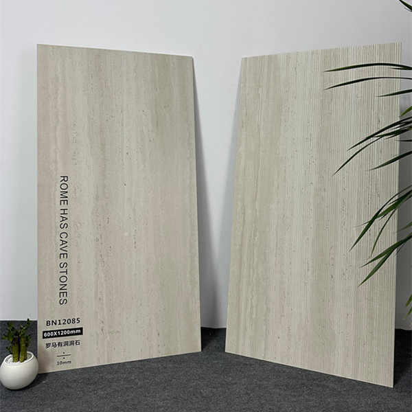 Antique imitation ceramic tile Roman Travertine yellow color 600x1200mm matte surface 