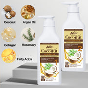Nary Wholesale Custom Organic Coconut Smooth Shampoo and Conditioner, Natural Collagen Keratin Repair Damaged Hair 