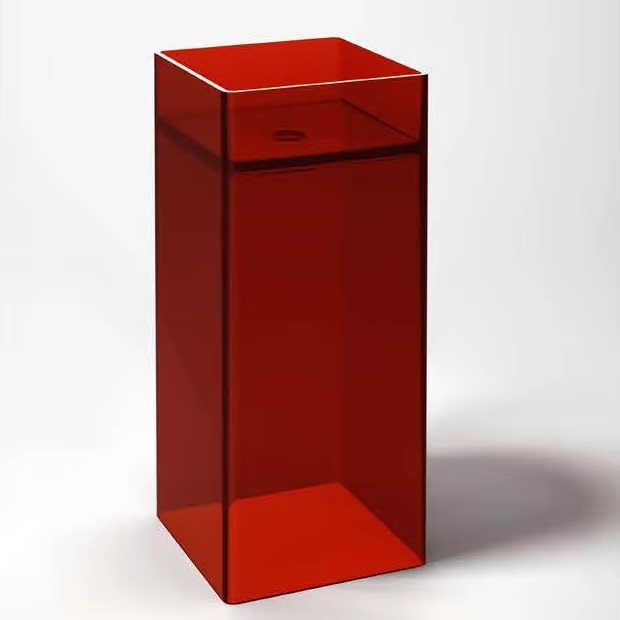 Modern design transparent plastic free standing wash basin 