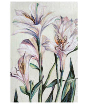 Chinese custom living room interior decoration flower pattern glass mosaic painting