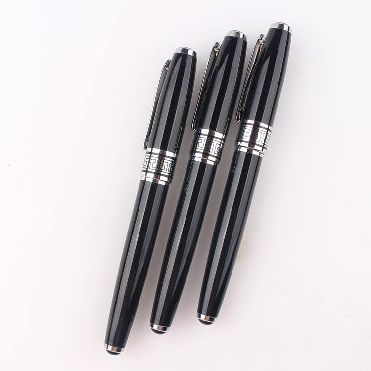 High quality black fountain pen low MOQ for VIP customers for business signing 