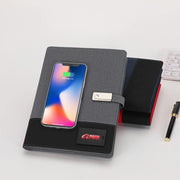 Soft Leather Business Notebook Multi-function USB LED 50K 