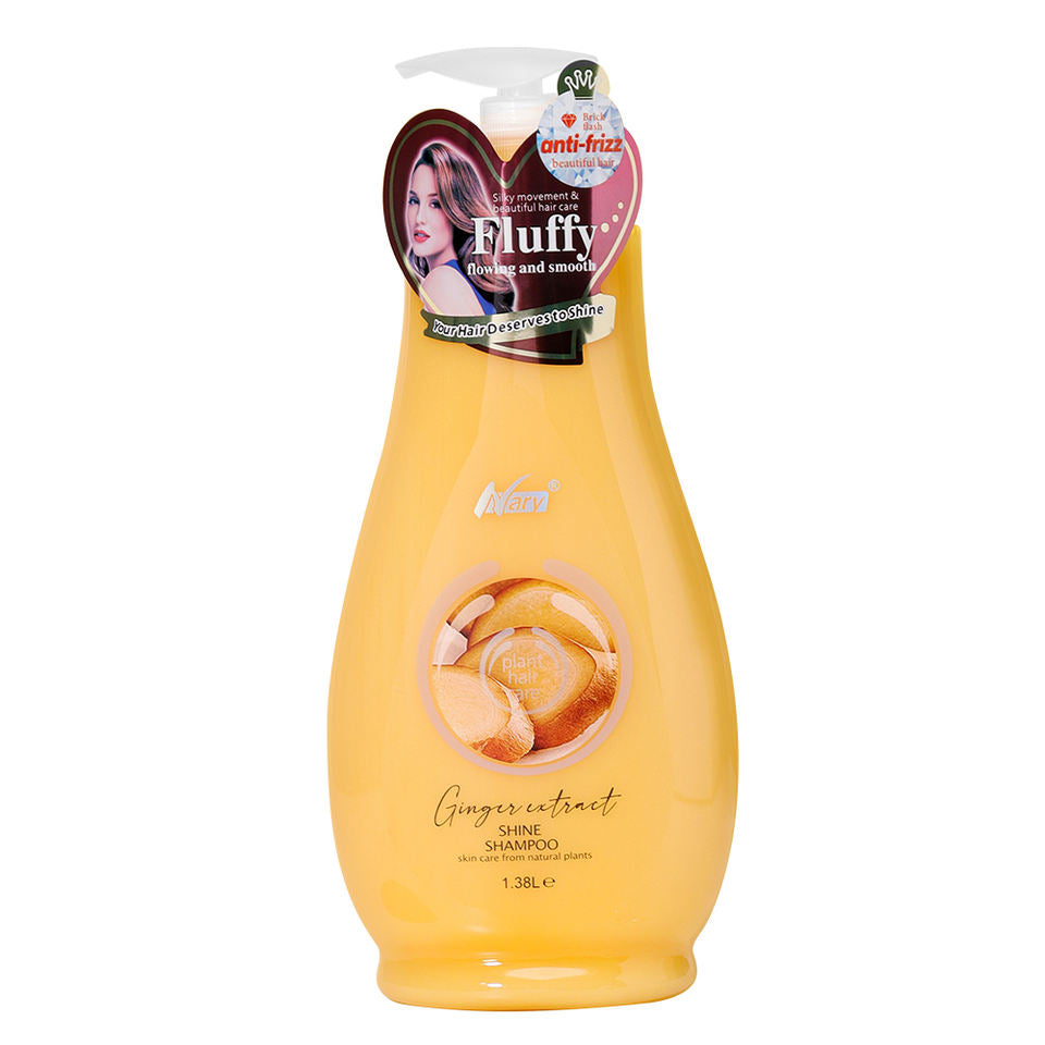 Nary organic ginger shampoo with ginger extract for hair growth, anti-hair loss, anti-itch, anti-dandruff 