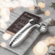 Handheld body massager made of ABS material, rechargeable, US plug, Gua Sha set, vibrating ball roller, anti-puffiness. 