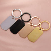 Mirror Stainless Steel Eco-Friendly Fashion Coin Keychain, Commemorative DIY Laser Engraved Handmade Jewelry Accessories