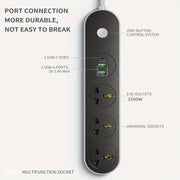 Ổ Cắm Điện Thông Minh 3 Ổ Cắm Mở Rộng Kèm Cổng Sạc Nhanh USB TYPE-C Công Suất Mạnh Dùng Cho Gia Đình Và Văn Phòng - Daisan Mart