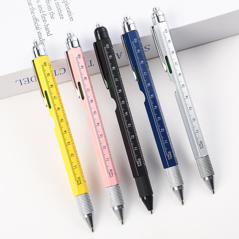 9in1 Multi-Function Metal Ballpoint Pen LED Pencil Opener Ruler Animal