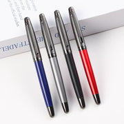 Premium Metal Signature Roller Ball Pen 0.5mm Gun Barrel Gray Electroplating Engraved Corporate Gift Custom Logo In Stock Hotel