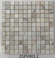 Square glossy wood grain chip mosaic stone 25PV001.2