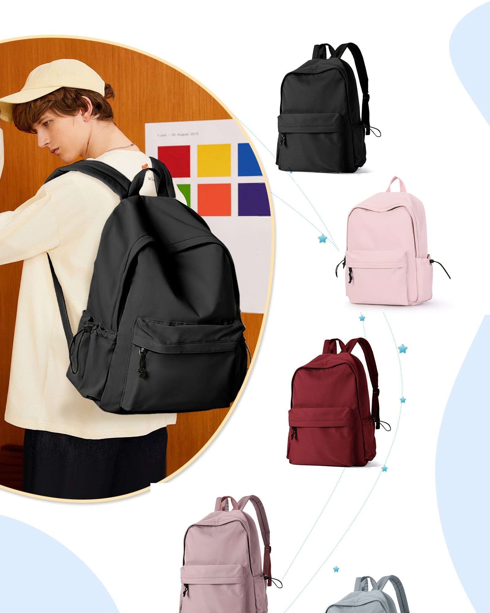 Balo Laptop Thời Trang Nhẹ Cho Nam Nữ Đi Học - Daisan Mart