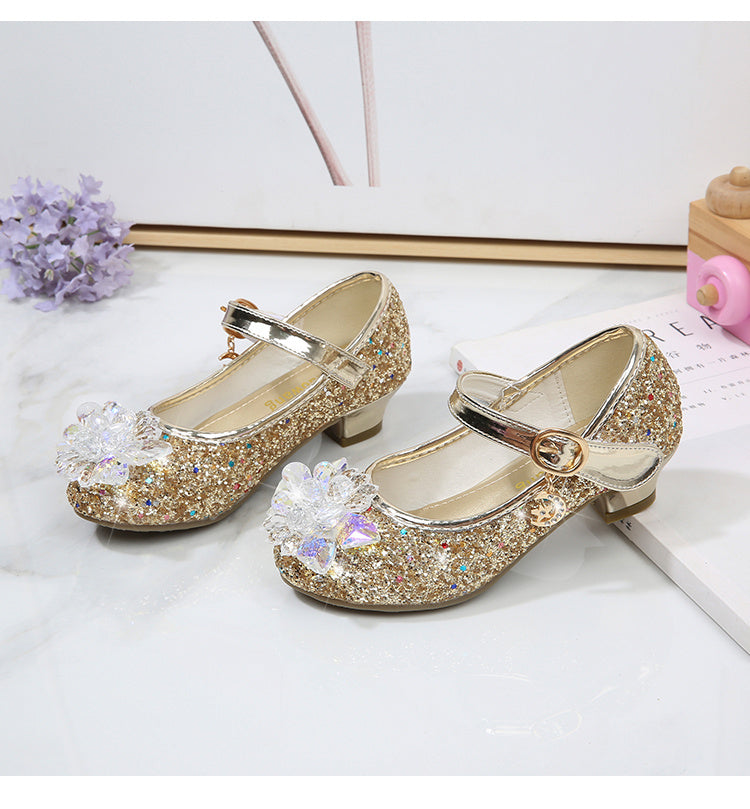 Elsa High Heels Sparkling Floral Feminine Party Shoes