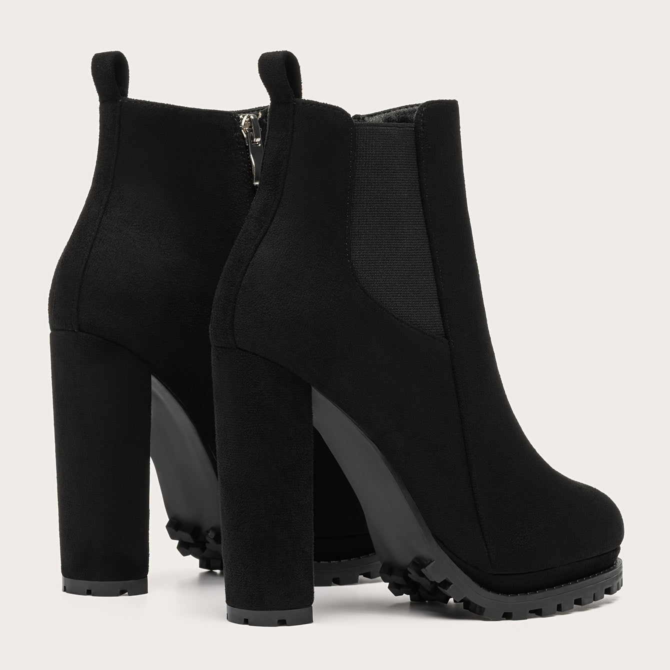 Giày Bốt Cổ Ngắn Nữ - Gót Vuông, Mũi Nhọn Sành Điệu