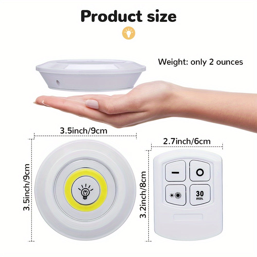 Set of 5 Wireless LED Wall Lights with Remote Control