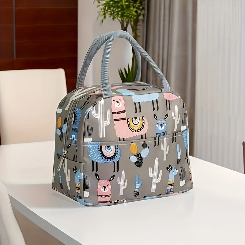 Túi Giữ Nhiệt Xương Rồng Xanh Xám Thời Trang